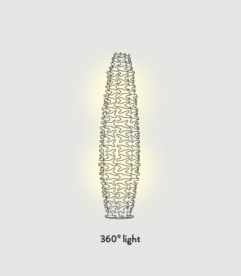 Lampa stojąca Slamp Cactus XL złota